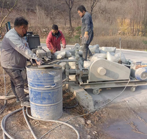 清水路面下沉注浆